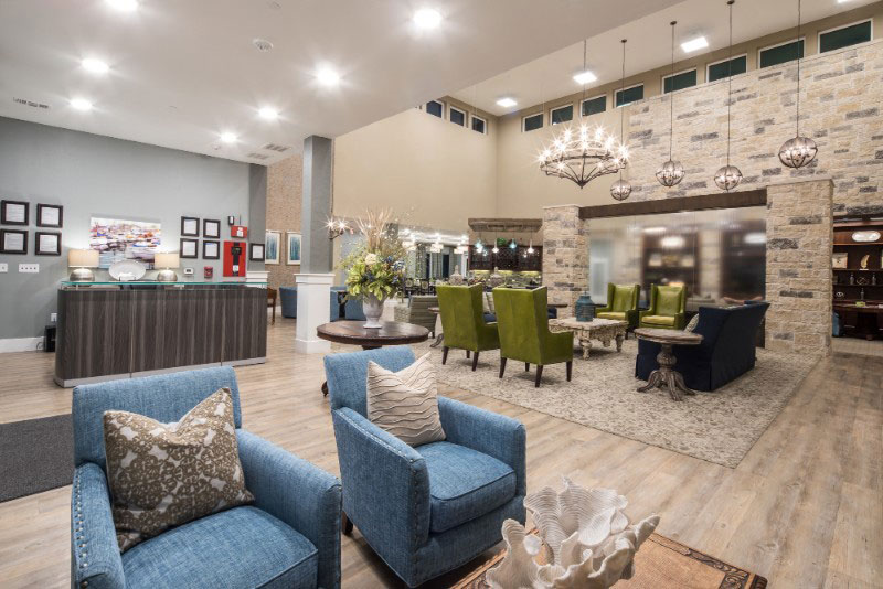 The lobby at VIVERE Life Stone Oak